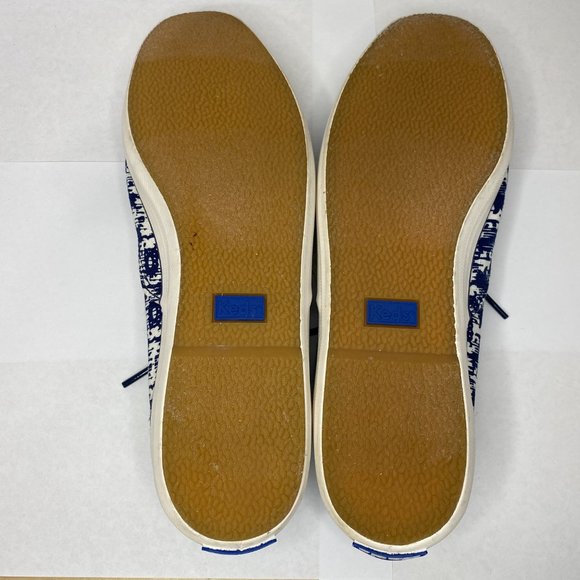Keds Women's 9.5 Blue White Champion Ikat Oxford Tennis Shoes - Picture 7 of 9
